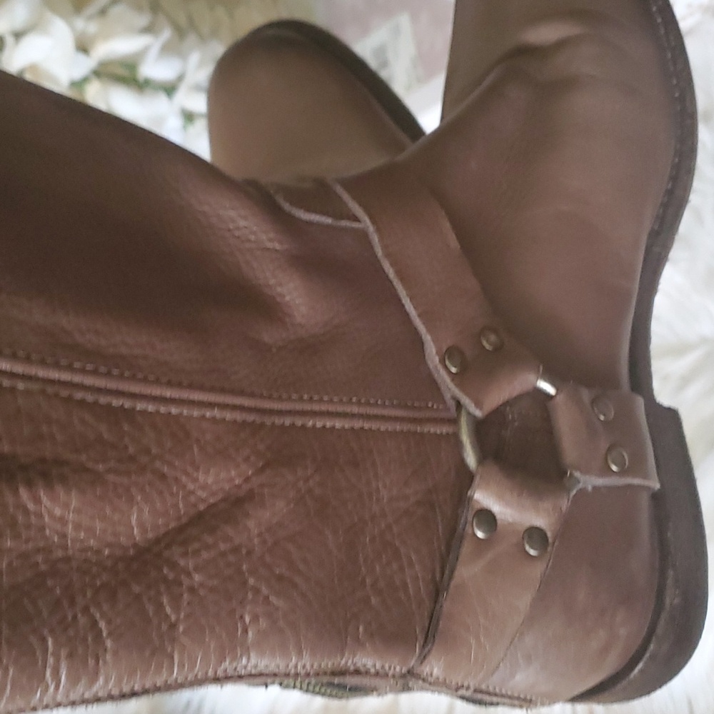 Frye Phillip harness brown Leather  long riding boots size 9B - Picture 6 of 16